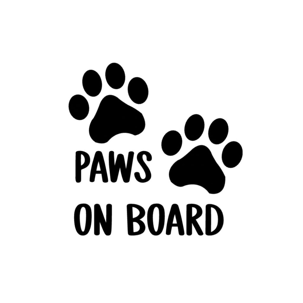 "Paws on Board" Car Decal
